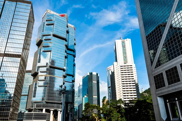 Laag Zicht Moderne Kantoorgebouwen Central Hong Kong Bank Van China — Stockfoto