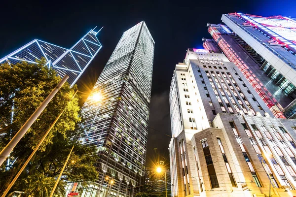 Blick Auf Moderne Bürogebäude Central Hongkong Bank China Hongkong — Stockfoto