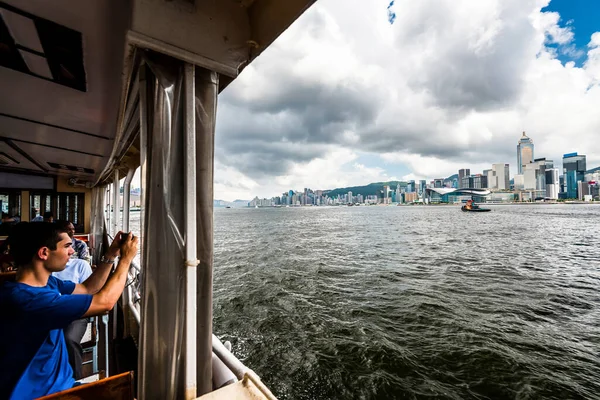 Hong Kong Star Ferry Pasajeros Cubierta Superior Star Ferry — Foto de Stock