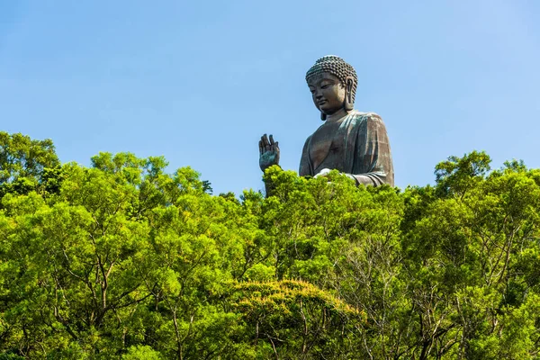 Tian Tan Buddha Estátua Buda Gigante Mosteiro Lin Ngong Ping — Fotografia de Stock