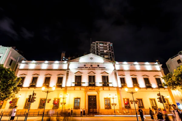 Natten Syn Leal Senado Building Känd Som Iam Byggnaden Ett — Stockfoto