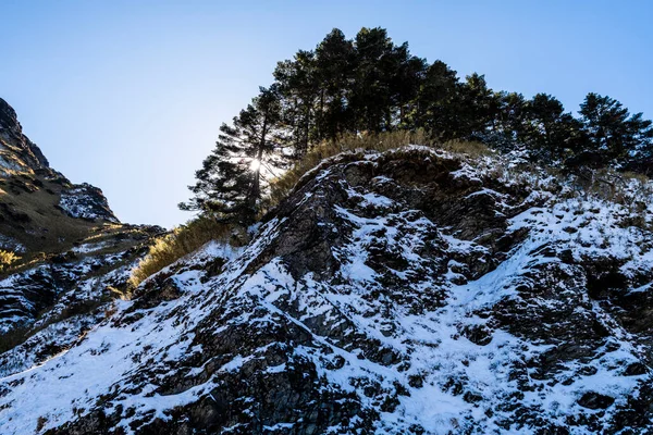 Sníh Led Asfaltové Cestě Hehuan Mountain Taiwan Asie Národní Park — Stock fotografie