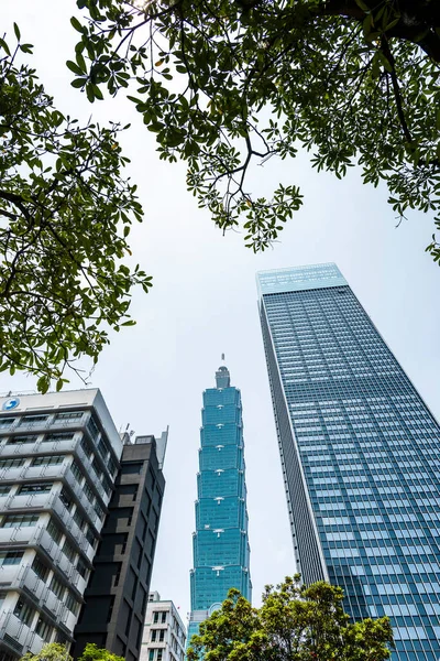 Blick Auf 101 Hochhäuser Taipeh Taiwan Xinyi District Ist Eine — Stockfoto