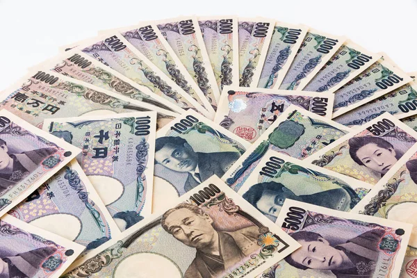 Close Japanese Currency Yen Banknotes — Stock Photo, Image