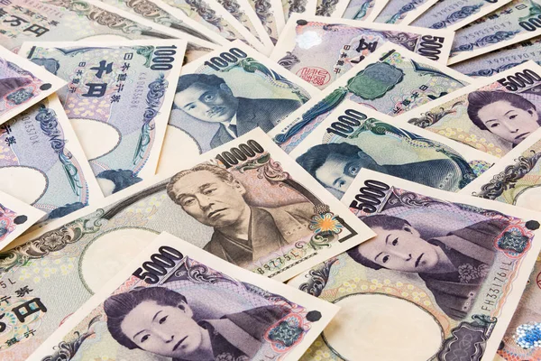 Close Japanese Currency Yen Banknotes — Stock Photo, Image