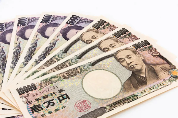 Närbild Japanska Yen Sedlar — Stockfoto