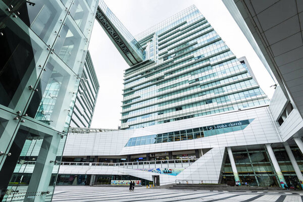 Afternoon view of modern metropolis building in Nangang Software Park Area in Taipei, Taiwan.