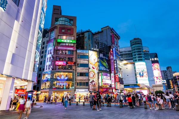 Ximending Mercado Rua Distrito Wanhua Taipei Distrito Popular Taiwan Pessoas — Fotografia de Stock