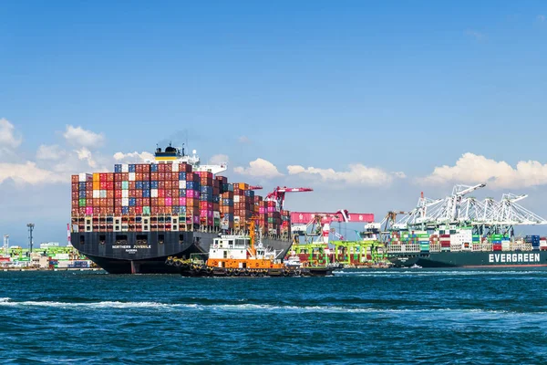 Container Ship Dock Port Kaohsiung Taiwan — Stock Photo, Image