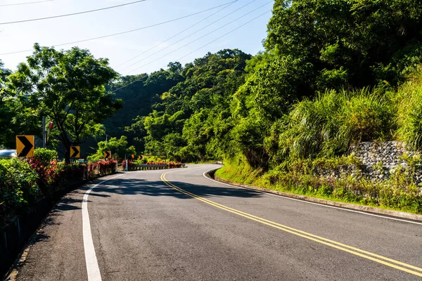 View of Yuchang Road in Hualien, Taiwan. The most beautiful Road in eastern Taiwan. east coast national scenic area in Taiwan.