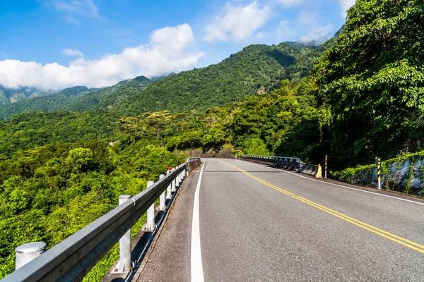 View of Yuchang Road in Hualien, Taiwan. The most beautiful Road in eastern Taiwan. east coast national scenic area in Taiwan.