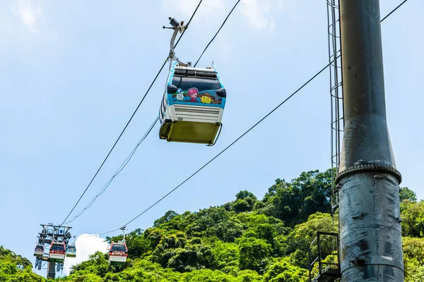 Maokong Gondelbahn Die Sich Über Die Hügel Bewegt Ist Ein — Stockfoto