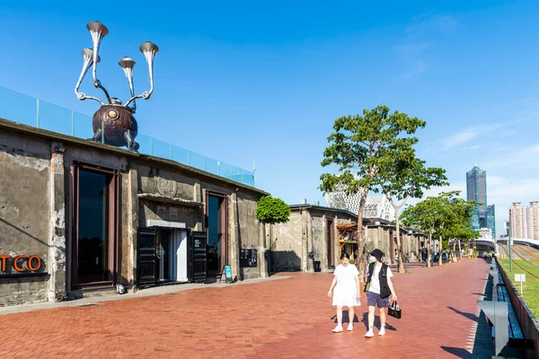 Turistas Estão Visitando Pier Art Center Porto Kaohsiung Taiwan — Fotografia de Stock