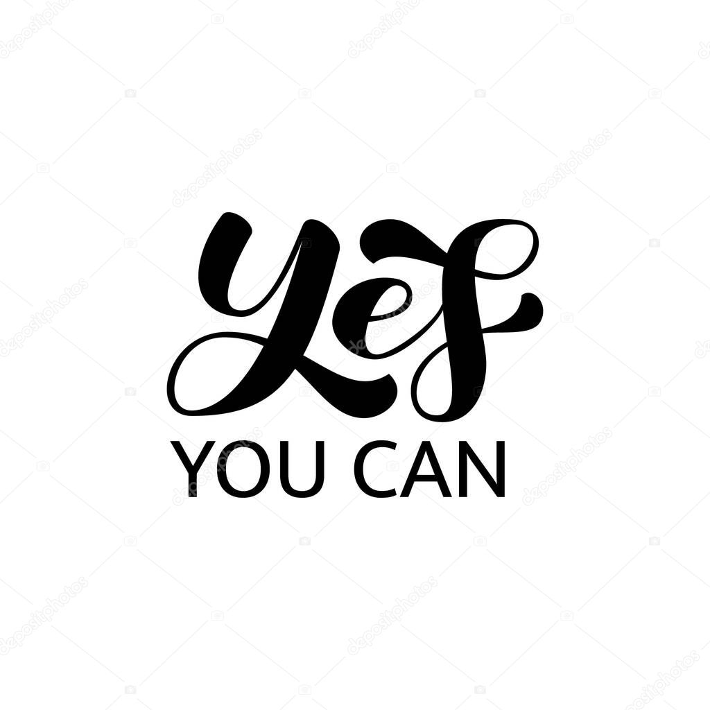 Yes you can lettering. Vector stock illustration for poster or banner