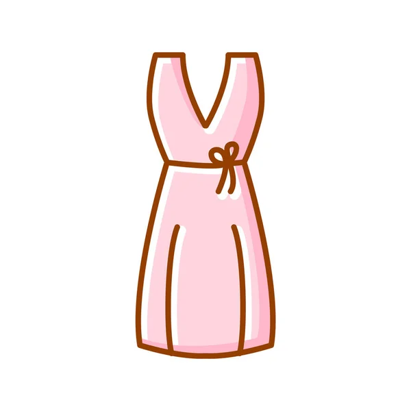 Икона Очертаний Женского Платья Домашняя Одежда Сонная Одежда Цветной Символ — стоковый вектор