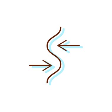 Güçlü materyal düz simge. Kumaş özelliği. Elastik tekstil endüstrisi. Malzeme kalitesi. İplik türü. Renk sembolü. İzole vektör stok illüstrasyonu