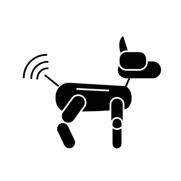 Futuristische Roboterhund Ikone Funksteuerung Aus Dem Internet Cyberpunk Idee Bio — Stockvektor