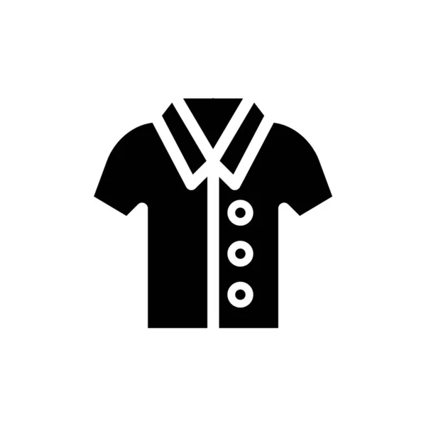 Klasická Ikona Glyfu Košile Krátkými Rukávy Domácí Oblečení Spací Oděv — Stockový vektor