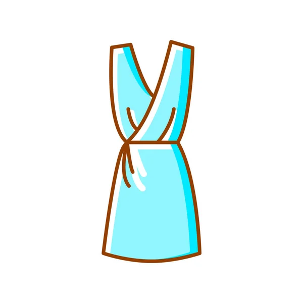 Domestic Female Gown Flat Icon Homewear Sleepwear Color Filled Symbol — Vetor de Stock