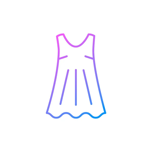 Female Nightshirt Outline Icon Homewear Sleepwear Purple Gradient Symbol Isolated —  Vetores de Stock