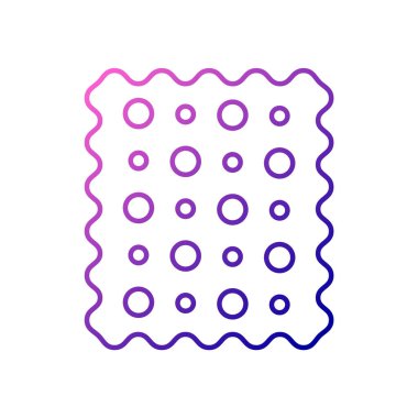 Patterned fabric outline icon. Material feature. Textile industry. Gradient symbol. Isolated vector stock illustration