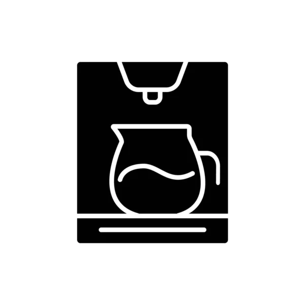 Tropfkaffeemaschine Umreißen Symbol Barista Shop Professionelles Werkzeug Kaffeezubereitung Schwarzes Silhouettensymbol — Stockvektor