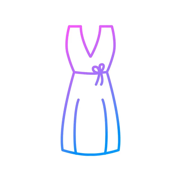 Mujer Vestido Casa Icono Del Contorno Ropa Hogar Ropa Dormir — Vector de stock