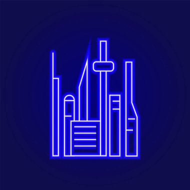 Gökdelenlerin ana simgesi olan siber punk fütüristik şehir. Gelecekçi şehir