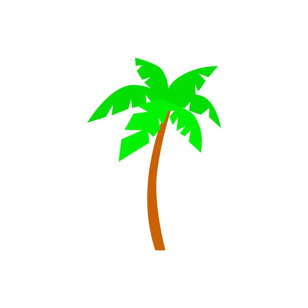 Icono Plano Palma Atributo Maldivas Complejo Tropical Símbolo Color Ilustración — Vector de stock