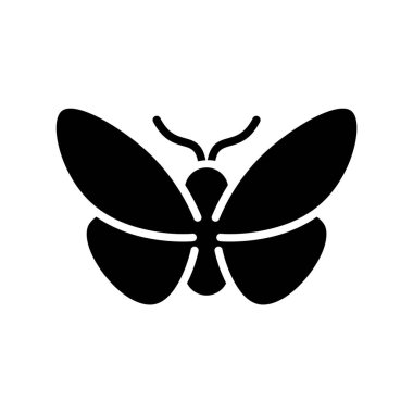 İpek böceği sembolü. İpek kumaş. Kumaş özelliği. Tekstil endüstrisi. Pürüzsüz doğal malzeme. Siyah sembol. İzole vektör stok illüstrasyonu