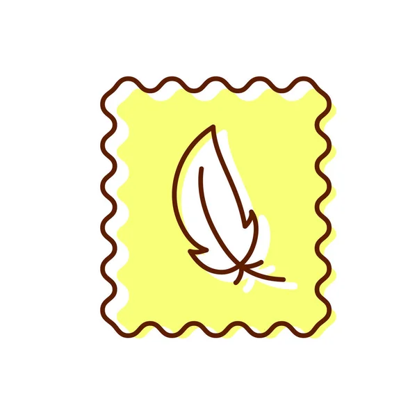 Легкая Метка Плоская Икона Особенность Ткани Перо Этикетке Гладкий Текстиль — стоковый вектор