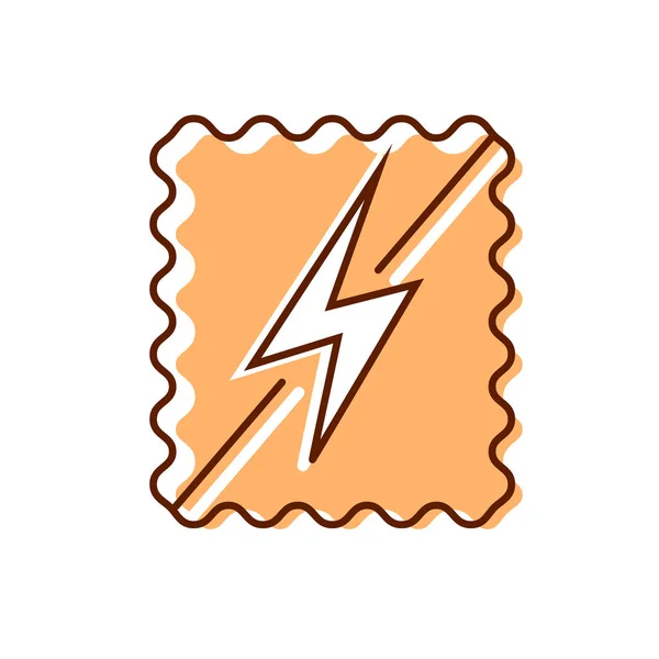 Антистатический Материал Плоский Значок Статическая Защита Электричества Особенность Ткани Качество — стоковый вектор