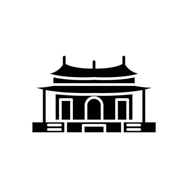 Temple Taipei Confucius Dans Dalongdong Icône Glyphe Taipei Taiwan Une — Image vectorielle