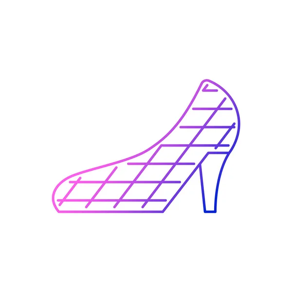 High Heel Wedding Church Outline Icon Taiwan Glass Shoe Building — Stock Vector