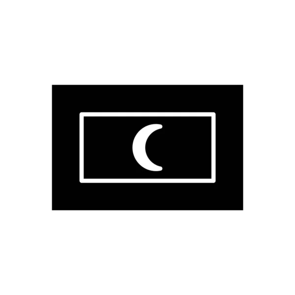 Icono Del Contorno Del Glifo Maldivas Símbolo Lleno Negro Ilustración — Vector de stock