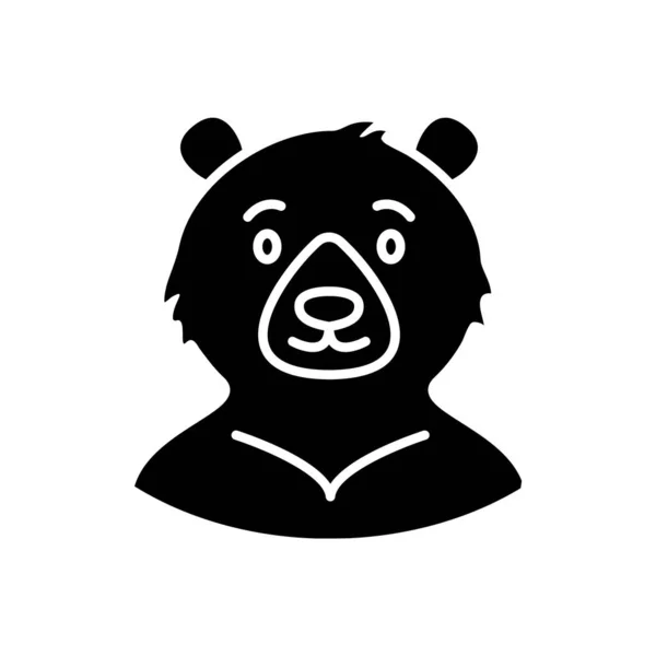 Знак Медведя Формозана Тайваньское Эндемичное Животное Восточный Обычай Азиатская Вещь — стоковый вектор