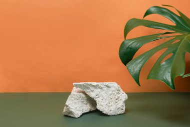 Taş ürün, doğa canavarı yaprağıyla podyum sergiliyor.