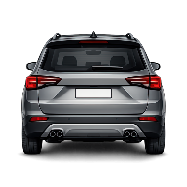 Gri aile SUV arka plan png şeffaf arkaplan modern araba illüstrasyonu