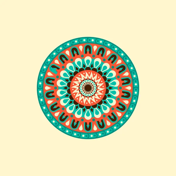 Mandala colorido. Adornos decorativos redondos . — Archivo Imágenes Vectoriales