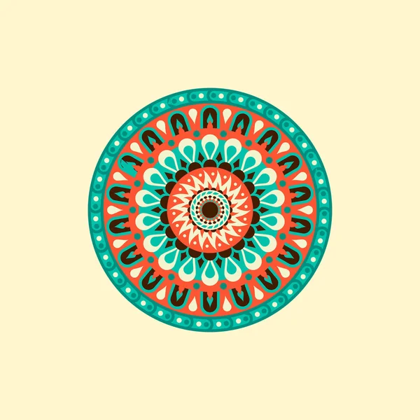 Mandala coloré. Ornements ronds décoratifs . — Image vectorielle