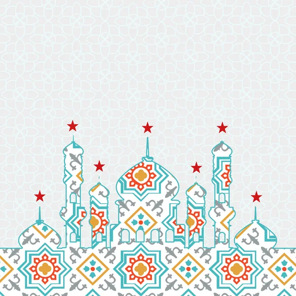 Dôme mosquée colorée — Image vectorielle