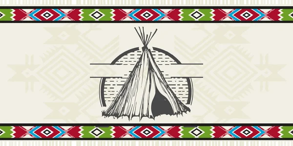 Elementi nativi americani — Vettoriale Stock