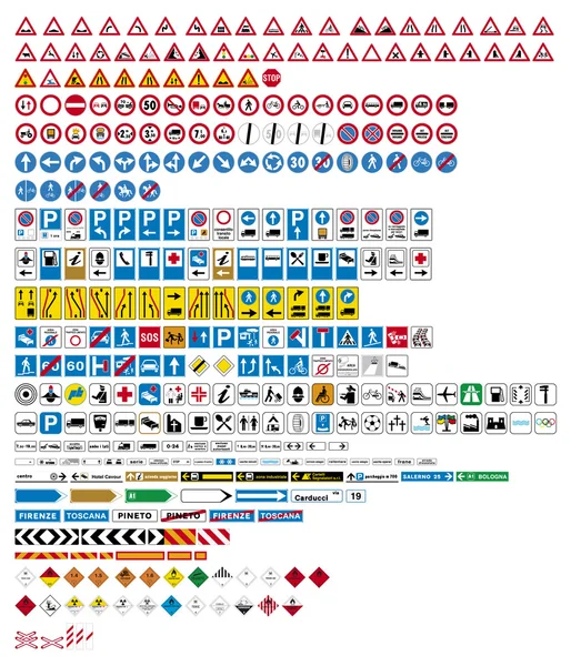 Vecteur hautement détaillé Traffic-Road Sign Collection — Image vectorielle