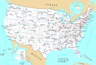ABD genel harita