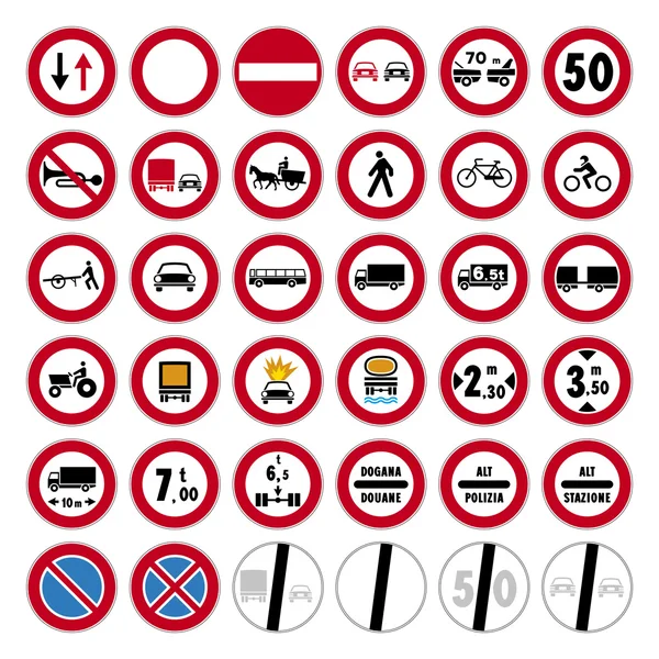 Road sign set — Stock Vector