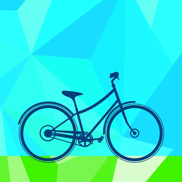 Blaues Fahrrad im Park — Stockvektor