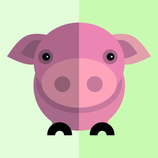 Funny Pork Vector illustration — Stock Vector