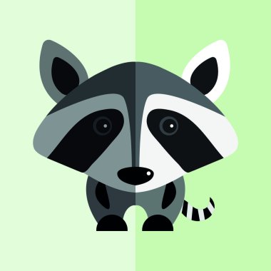 Funny Raccoon Vector illustration clipart