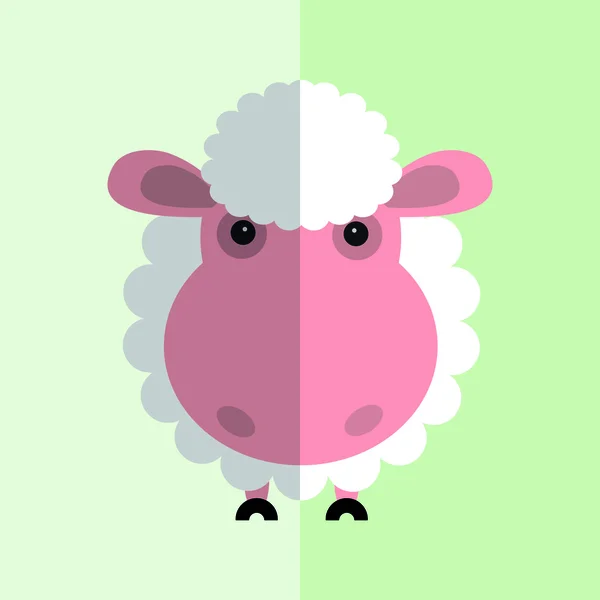 Grappige schapen vector illustratie — Stockvector