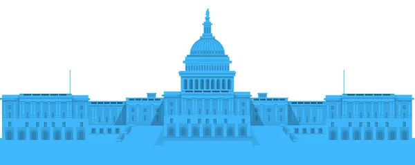 Casa Blanca ilustración vectorial detallada — Vector de stock